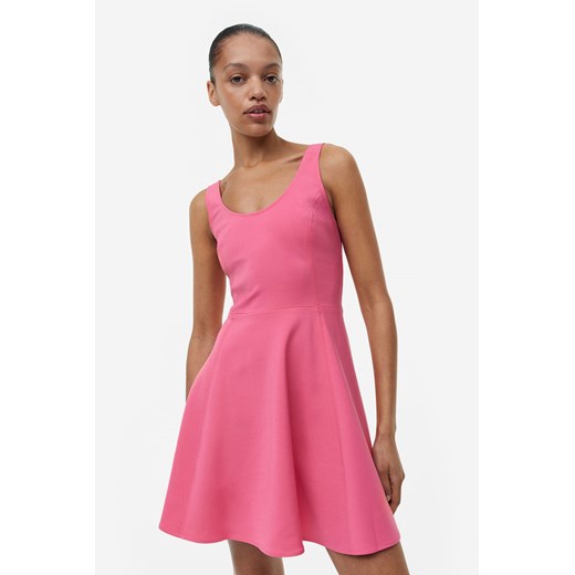 H & M - Sukienka mini z rozszerzanym dołem - Różowy ze sklepu H&M w kategorii Sukienki - zdjęcie 169678162