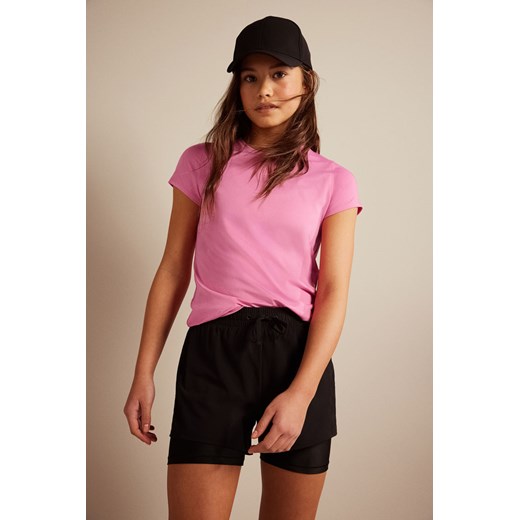 H & M - Top sportowy DryMove 2-pak - Różowy ze sklepu H&M w kategorii Bluzki dziewczęce - zdjęcie 169678193
