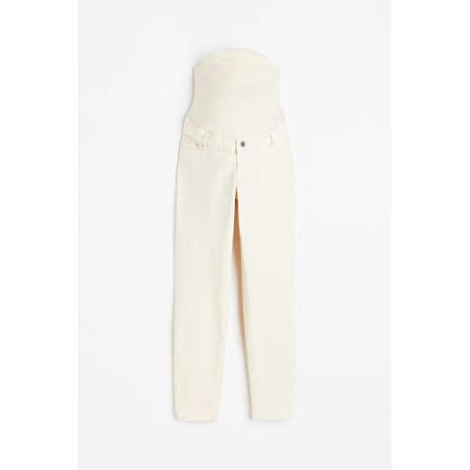 H & M - MAMA Slim Ankle Jeans - Biały ze sklepu H&M w kategorii Spodnie ciążowe - zdjęcie 169678224