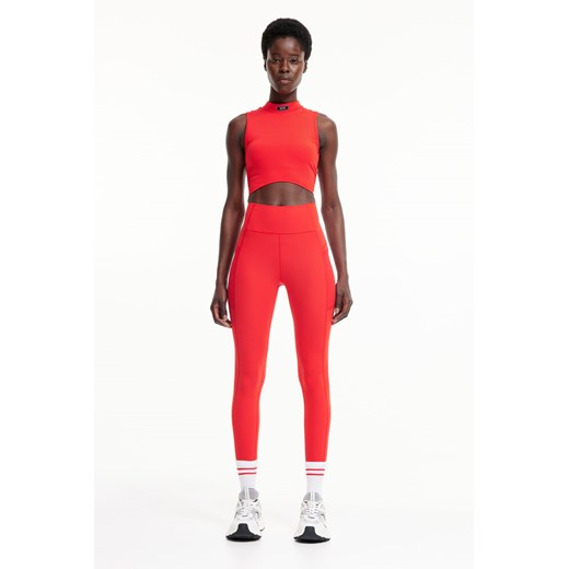 H & M - Legginsy sportowe ShapeMove - Czerwony ze sklepu H&M w kategorii Spodnie damskie - zdjęcie 169678240