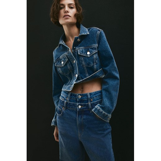 H & M - Tapered High Jeans - Niebieski ze sklepu H&M w kategorii Jeansy damskie - zdjęcie 169678241