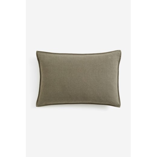 H & M - Poszewka na poduszkę z domieszką lnu - Zielony ze sklepu H&M w kategorii Poszewki na poduszki - zdjęcie 169678251