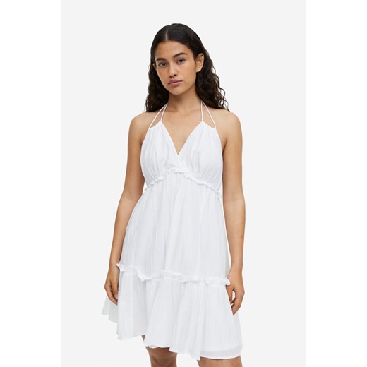 H & M - Sukienka z mocowaniem na karku - Biały H & M S H&M