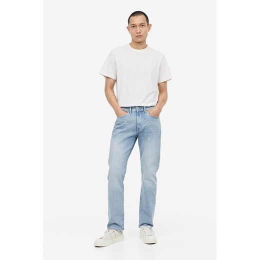 H & M - Straight Regular Jeans - Niebieski H & M 36;32 H&M
