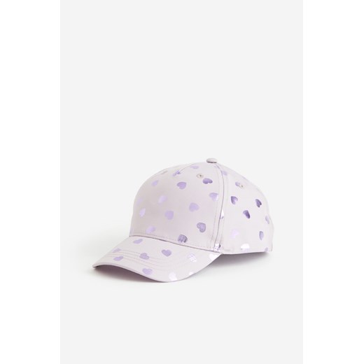 H & M - Czapka z daszkiem i aplikacją - Fioletowy H & M 128;146 (8-11Y) H&M