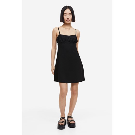 H & M - Sukienka z kreszowanego dżerseju - Czarny ze sklepu H&M w kategorii Sukienki - zdjęcie 169678860