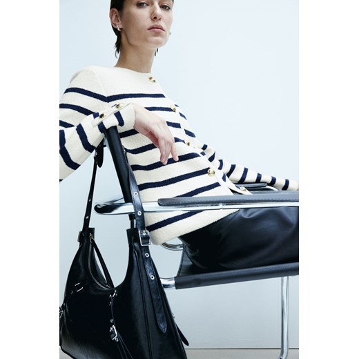 Sweter damski H & M wielokolorowy z okrągłym dekoltem 