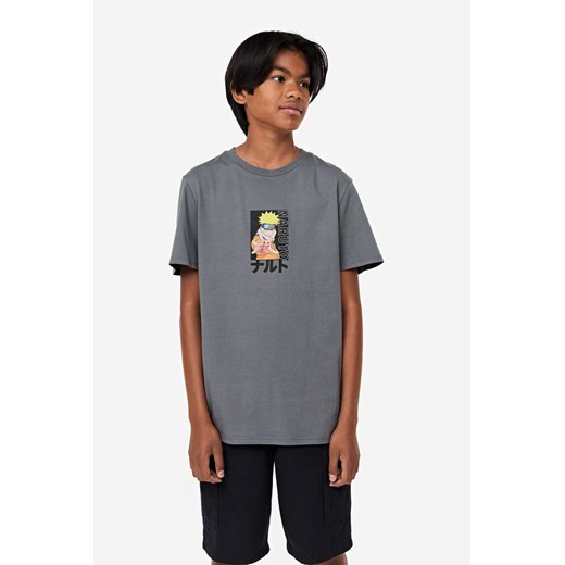 H & M - T-shirt z nadrukiem - Szary ze sklepu H&M w kategorii T-shirty chłopięce - zdjęcie 169679040