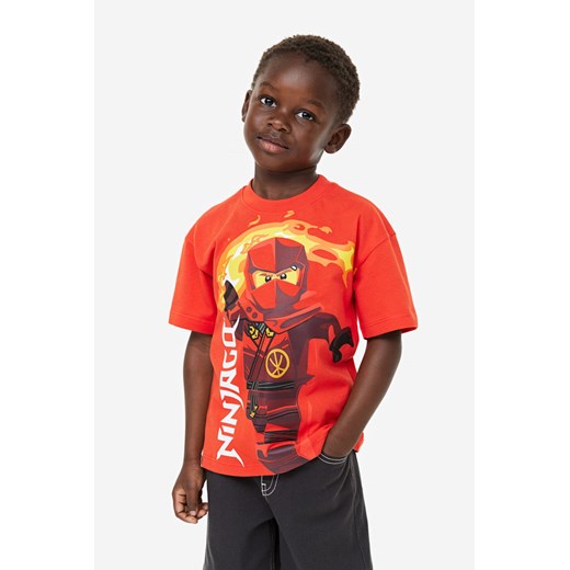 H & M - T-shirt z nadrukiem - Czerwony ze sklepu H&M w kategorii T-shirty chłopięce - zdjęcie 169679083