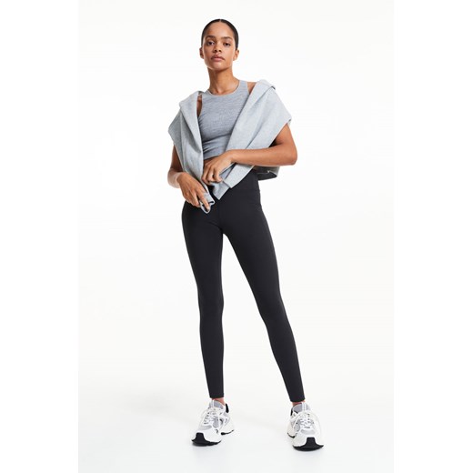 H & M - Sportowe legginsy DryMove z kieszonką - Szary ze sklepu H&M w kategorii Spodnie damskie - zdjęcie 169679204