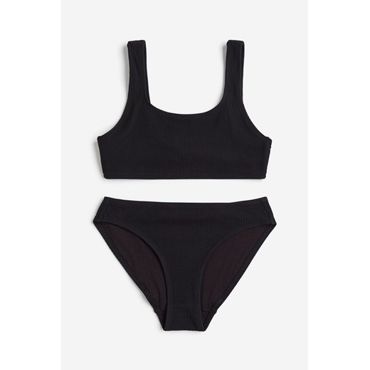 H & M - Kostium bikini o strukturalnej powierzchni - Czarny ze sklepu H&M w kategorii Stroje kąpielowe - zdjęcie 169679250