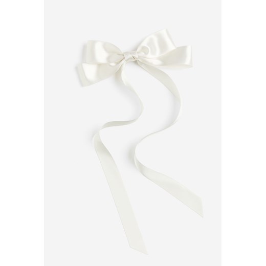 H & M - Spinka do włosów zdobiona kokardą - Biały ze sklepu H&M w kategorii Spinki - zdjęcie 169679274