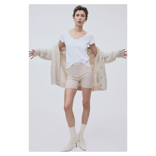 Bluzka damska H & M na lato z krótkim rękawem z okrągłym dekoltem jerseyowa 