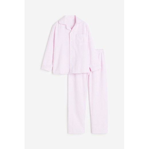 H & M - Piżama z bawełnianej flaneli - Różowy ze sklepu H&M w kategorii Piżamy dziecięce - zdjęcie 169679692
