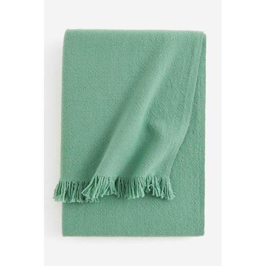 H & M - Koc z domieszką wełny - Zielony H & M 130x170 H&M