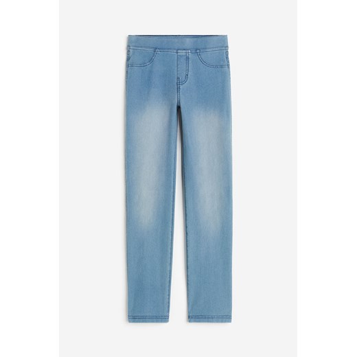 H & M - Jegginsy o wyglądzie denimu - Niebieski ze sklepu H&M w kategorii Spodnie dziewczęce - zdjęcie 169679902