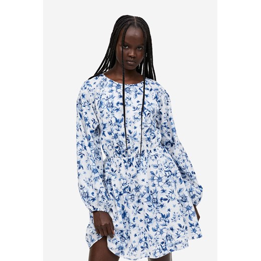H & M - Sukienka z odkrytymi plecami - Niebieski H & M L H&M