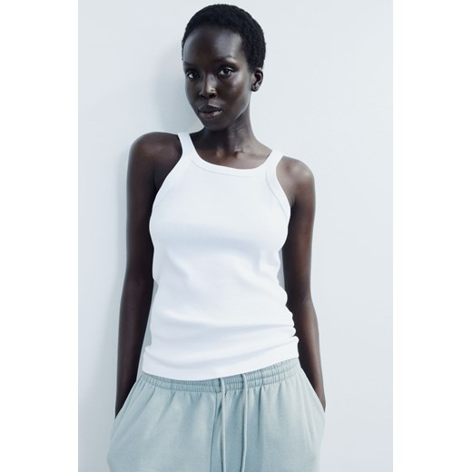 H & M - Koszulka w prążki - Biały ze sklepu H&M w kategorii Bluzki damskie - zdjęcie 169680202