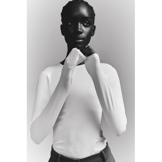 H & M - Dżersejowe body thong - Biały ze sklepu H&M w kategorii Body damskie - zdjęcie 169680333