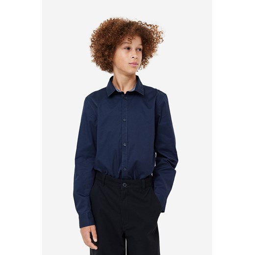 H & M - Bawełniana koszula - Niebieski H & M 134 (8-9Y) H&M