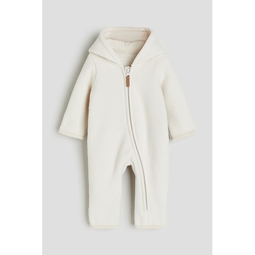 H & M - Polarowy kombinezon z kapturem - Beżowy ze sklepu H&M w kategorii Odzież dla niemowląt - zdjęcie 169680630