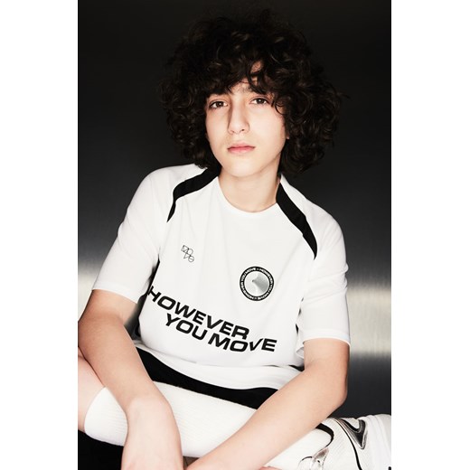 H & M - Koszulka piłkarska DryMove - Biały ze sklepu H&M w kategorii T-shirty chłopięce - zdjęcie 169680641