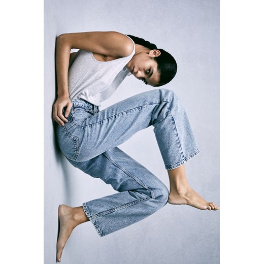 H & M - Wide Ultra High Jeans - Niebieski ze sklepu H&M w kategorii Jeansy damskie - zdjęcie 169680900