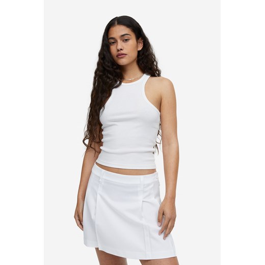 H & M - Plisowana spódnica - Biały H & M XL H&M