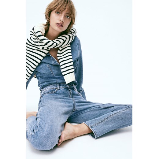 H & M - Slim High Jeans - Niebieski ze sklepu H&M w kategorii Jeansy damskie - zdjęcie 169680991