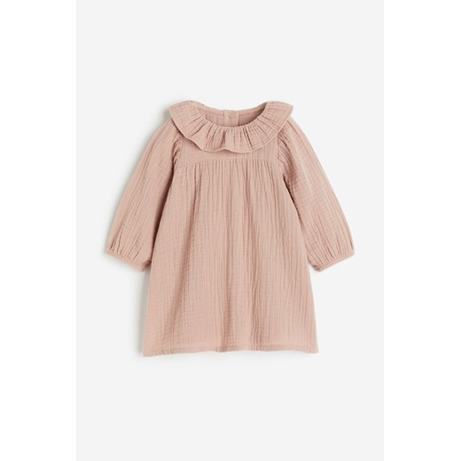 H & M - Bawełniana sukienka - Różowy ze sklepu H&M w kategorii Sukienki niemowlęce - zdjęcie 169681112