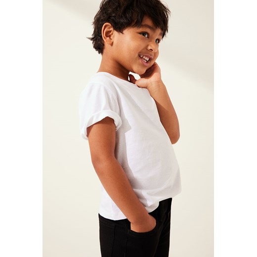 H & M - Bawełniany T-shirt - Biały ze sklepu H&M w kategorii T-shirty chłopięce - zdjęcie 169681394