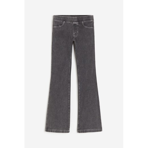 H & M - Rozszerzane spodnie z dżerseju - Czarny ze sklepu H&M w kategorii Spodnie dziewczęce - zdjęcie 169681551