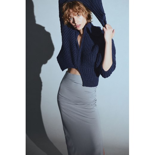 H & M - Rozpinany kardigan z kołnierzem - Niebieski ze sklepu H&M w kategorii Swetry damskie - zdjęcie 169681612