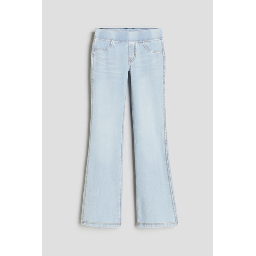 H & M - Rozszerzane spodnie dżersejowe - Niebieski ze sklepu H&M w kategorii Spodnie dziewczęce - zdjęcie 169681654