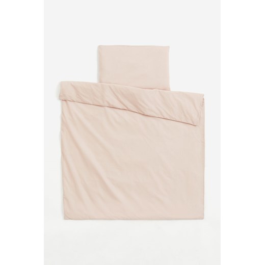 H & M - Komplet bawełnianej pościeli do łóżeczka - Różowy H & M 110x125 35x55 H&M