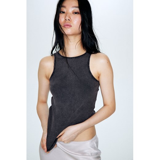 H & M - Koszulka w prążki - Czarny ze sklepu H&M w kategorii Bluzki damskie - zdjęcie 169681810