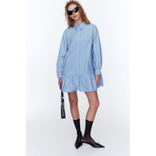H & M - Popelinowa szmizjerka - Niebieski ze sklepu H&M w kategorii Sukienki - zdjęcie 169681880