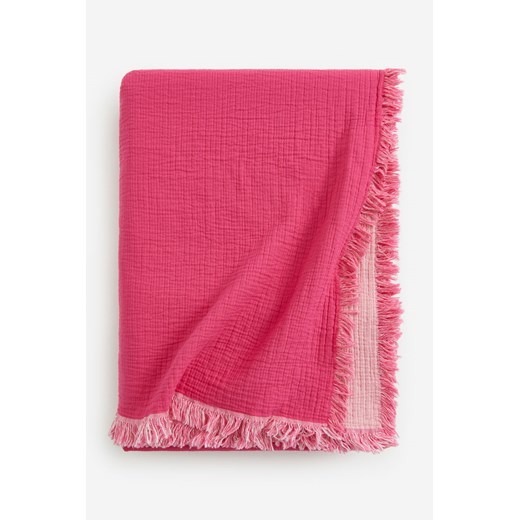 H & M - Bawełniana narzuta na łóżko - Różowy ze sklepu H&M w kategorii Narzuty i kapy - zdjęcie 169682051