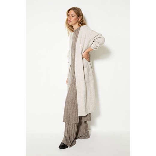 H & M - Długi kardigan - Beżowy ze sklepu H&M w kategorii Swetry damskie - zdjęcie 169682280