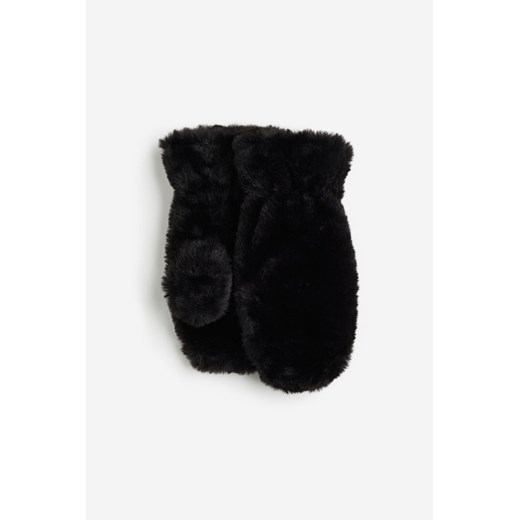 H & M - Puszyste rękawiczki z jednym palcem - Czarny ze sklepu H&M w kategorii Rękawiczki dziecięce - zdjęcie 169682440