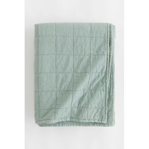 H & M - Pikowana narzuta na łóżko - Zielony ze sklepu H&M w kategorii Narzuty i kapy - zdjęcie 169682684