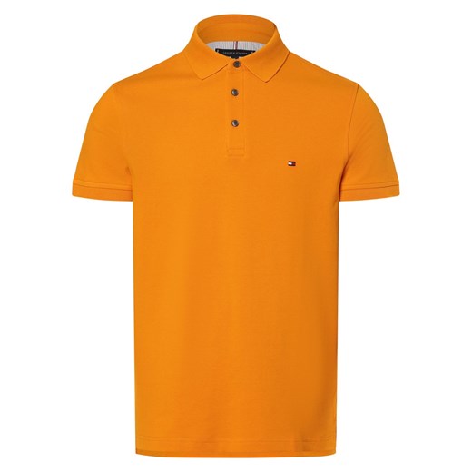 Tommy Hilfiger Męska koszulka polo Mężczyźni Bawełna pomarańczowy jednolity ze sklepu vangraaf w kategorii T-shirty męskie - zdjęcie 169683500
