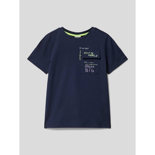 T-shirt z nadrukiem ze sloganem ze sklepu Peek&Cloppenburg  w kategorii T-shirty chłopięce - zdjęcie 169683940
