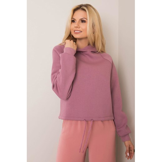 BASIC Bluza z kapturem - fioletowa ze sklepu 5.10.15 w kategorii Bluzy damskie - zdjęcie 169684290