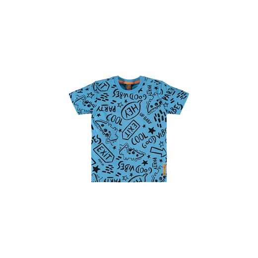 Bawełniany t-shirt chłopięcy we wzory ze sklepu 5.10.15 w kategorii T-shirty chłopięce - zdjęcie 169684451