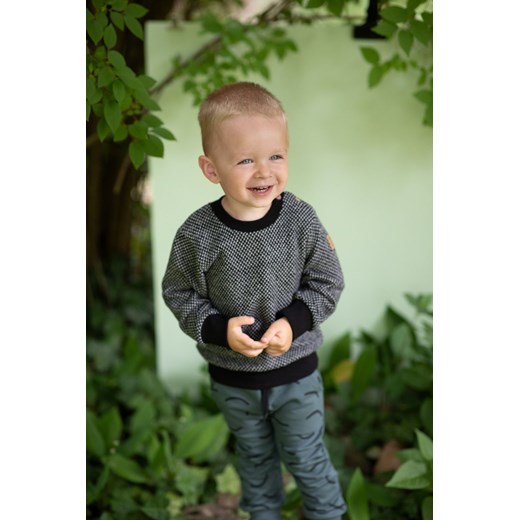 Bawełniany sweter chłopięcy - czarny ze sklepu 5.10.15 w kategorii Swetry chłopięce - zdjęcie 169684812