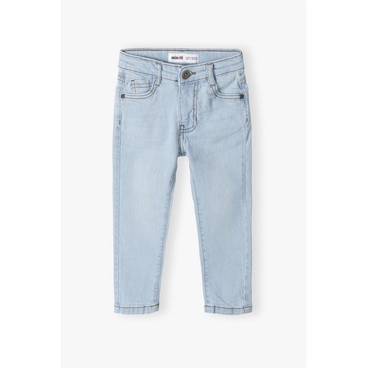 Jasnoniebieskie spodnie jeansowe niemowlęce regular Minoti 86/92 okazja 5.10.15