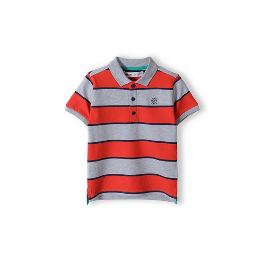 Bluzka polo dla chłopca z krótkim rękawem w paski ze sklepu 5.10.15 w kategorii T-shirty chłopięce - zdjęcie 169685502