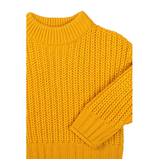 Dziewczęcy klasyczny sweter z półgolfem - żółty Minoti 140/146 wyprzedaż 5.10.15