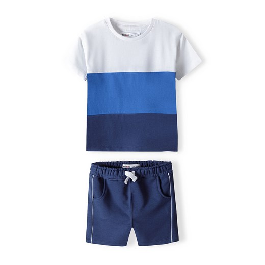 Komplet ubrań dla niemowlaka - t-shirt z bawełny + szorty dresowe ze sklepu 5.10.15 w kategorii Komplety niemowlęce - zdjęcie 169685634